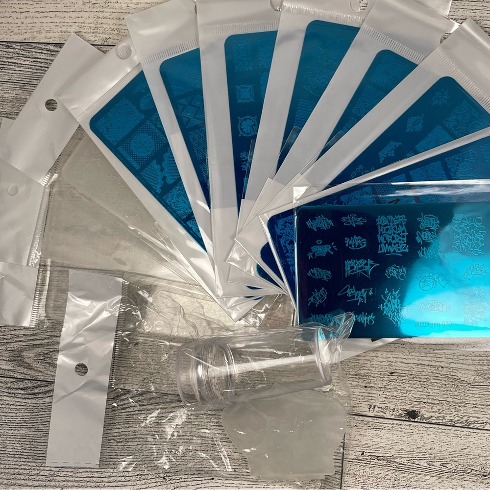 Clear jelly stamper nail art stamping bundle NEW